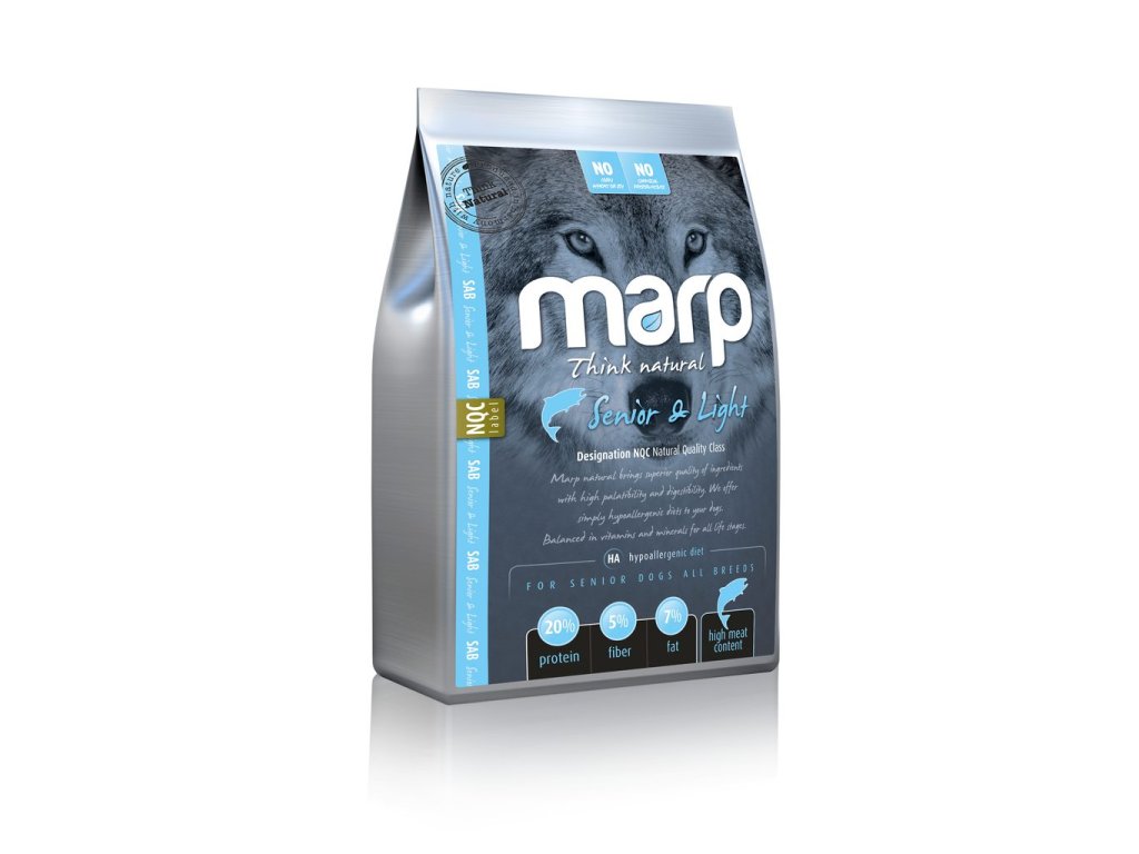 Marp Natural Senior and Light - s bílou rybou 12kg
