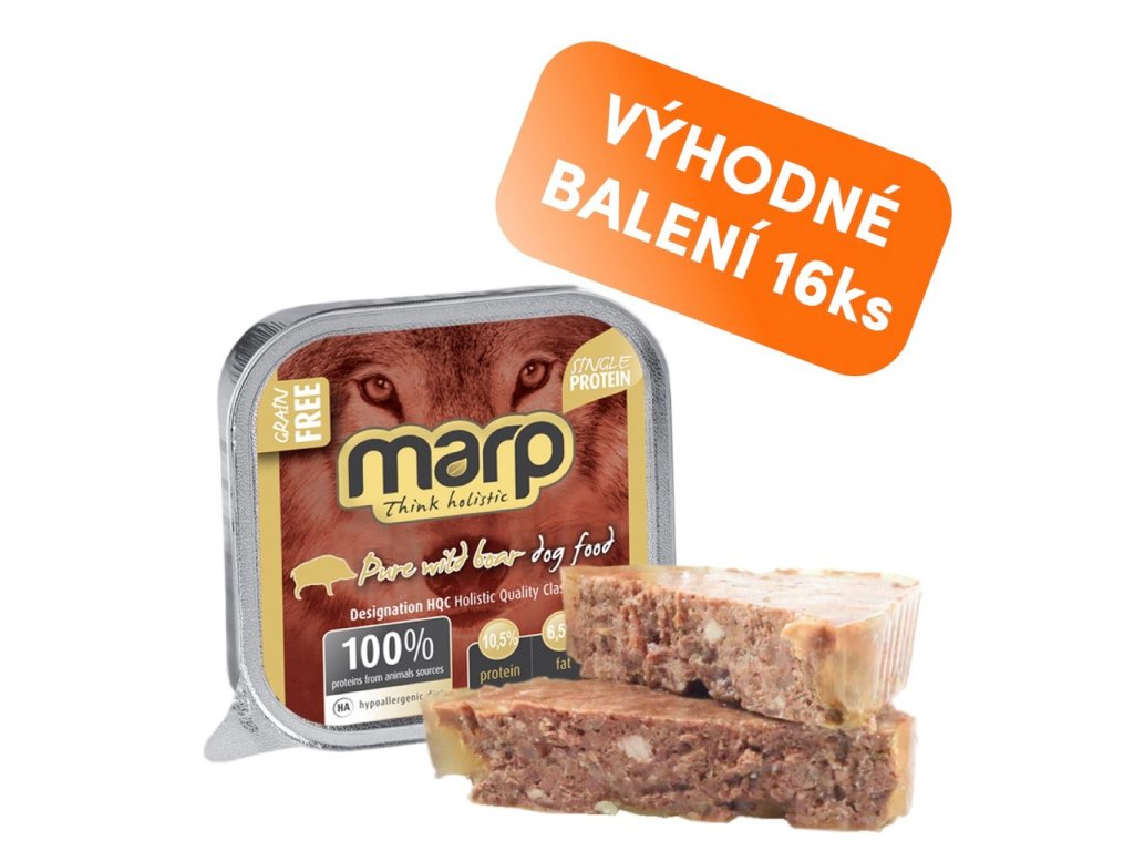 Marp Wild Boar vanička pro psy s divočákem 16x100g