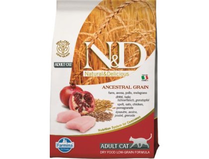 N&D ANCESTRAL GRAIN Cat LG Chicken & Pomegranate Adult 300 g