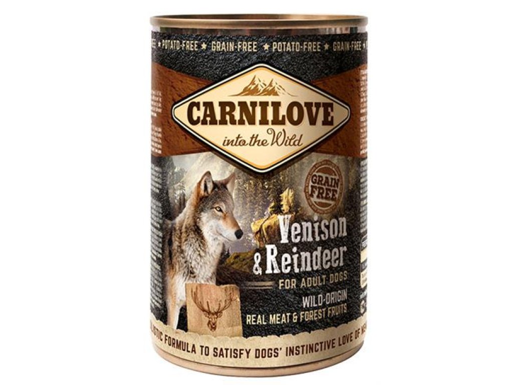 Carnilove WM konz. Venison + Reindeer Grain Free 400 g