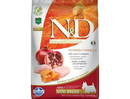 N&D PUMPKIN Dog GF Chicken & Pomegranate Adult Mini 7 kg