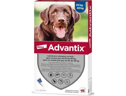 Advantix S.O. pes 25-40 kg a.u.v. modrý sol 1 x 4 ml