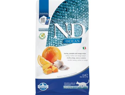 N&D OCEAN Cat GF Herring, Pumpkin & Orange Adult 300 g