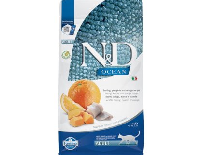 N&D OCEAN Cat GF Herring, Pumpkin & Orange Adult 1,5 kg