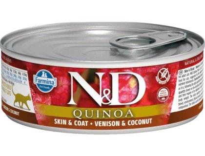 N&D QUINOA Cat konz. Venison & Coconut 80 g
