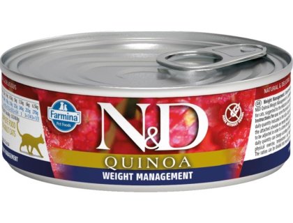 N&D QUINOA Cat konz. Weight Management Lamb & Broccoli 80 g