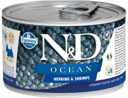 N&D OCEAN Dog konz. Herring & Shrimp Mini 140 g