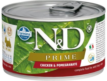 N&D PRIME Dog konz. Chicken & Pomegranate Mini 140 g