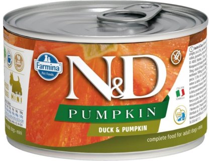 N&D PUMPKIN Dog konz. Duck & Pumpkin Mini 140 g