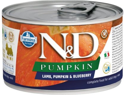 N&D PUMPKIN Dog konz. Lamb, Pumpkin & Blueberry Mini 140 g