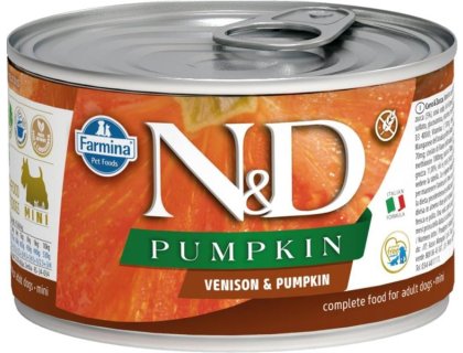 N&D PUMPKIN Dog konz. Venison & Pumpkin Mini 140 g