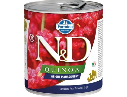 N&D QUINOA Dog konz. Weight Management Lamb & Broccoli 285 g