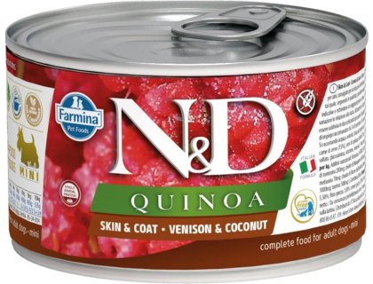 N&D QUINOA Dog konz. Venison & Coconut Mini 140 g