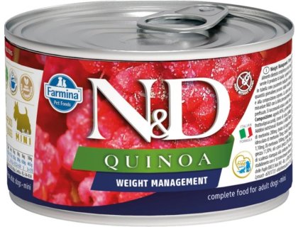 N&D QUINOA Dog konz. Weight Management Lamb & Broccoli Mini 140 g