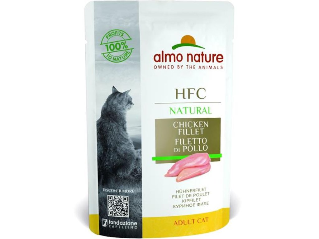Almo Nature cat kaps. Natural-kuřecí filet 55g