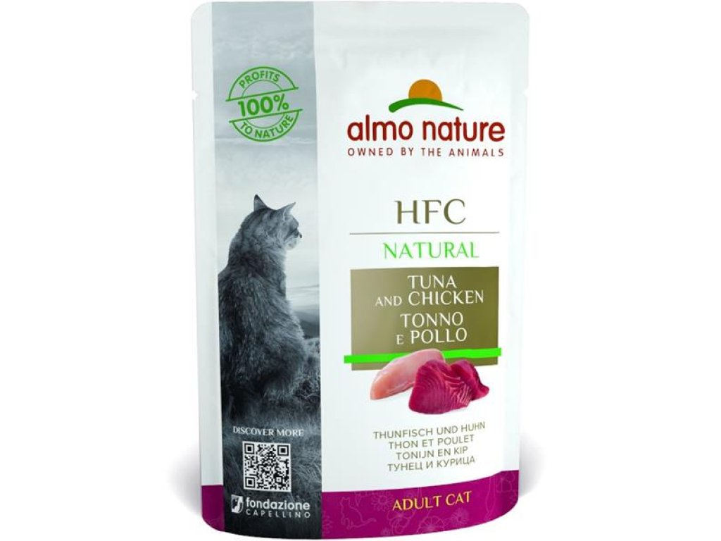 Almo Nature cat kaps. Natural-tuňák a kuře 55g
