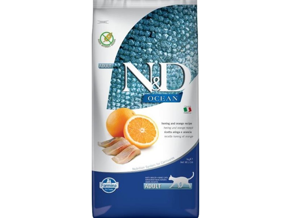 N&D OCEAN Cat GF Herring & Orange Adult 5 kg