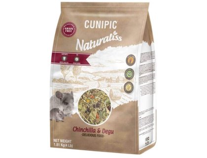Cunipic Naturaliss Chinchilla & Degu - činčila a osmák 1,81 kg