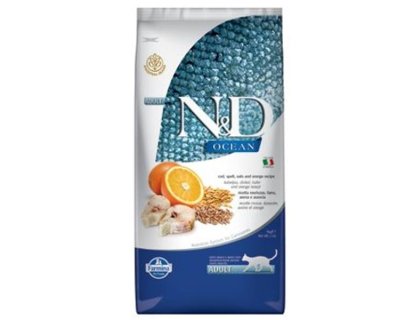 N&D OCEAN Cat LG Cod, Spelt, Oats & Orange Adult 10 kg