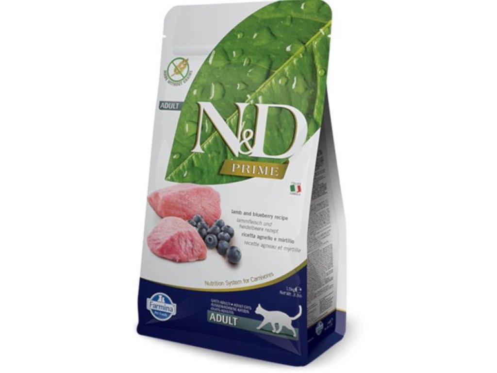 N&D PRIME Cat GF Lamb & Blueberry Adult 10 kg