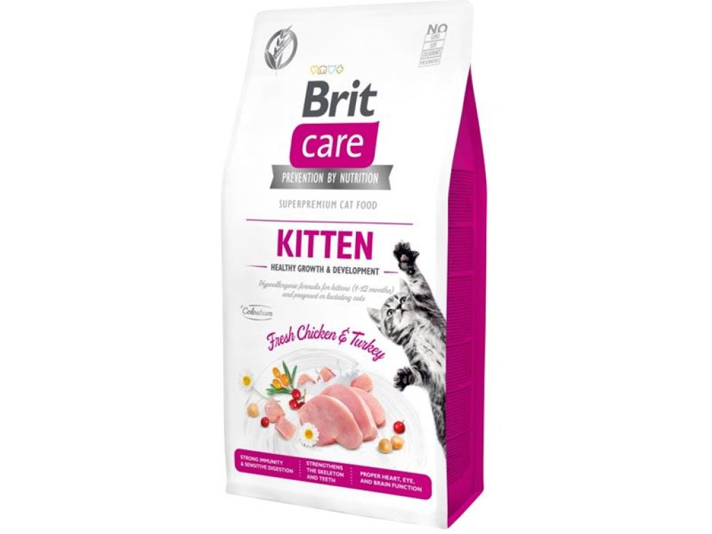 Brit Care Cat Grain-Free Kitten Healthy Growth & Development Chicken+Turkey 7 kg