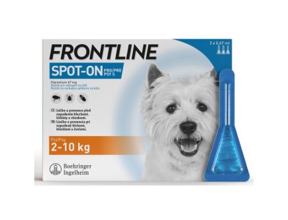 Frontline spot-on dog S a.u.v. sol 3 x 0,67 ml, 2-10kg