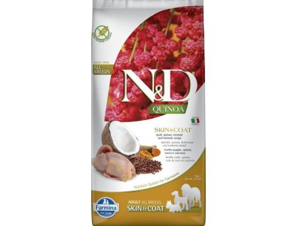 N&D QUINOA Dog GF Skin & Coat, Quail & Coconut Adult All Breed 7 kg