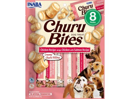 Inaba Churu Bites dog snack kuře, losos 8x 12g