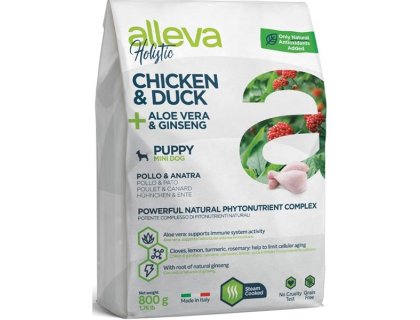 ALLEVA HOLISTIC Dog Dry Puppy/Junior Chicken Mini 800g