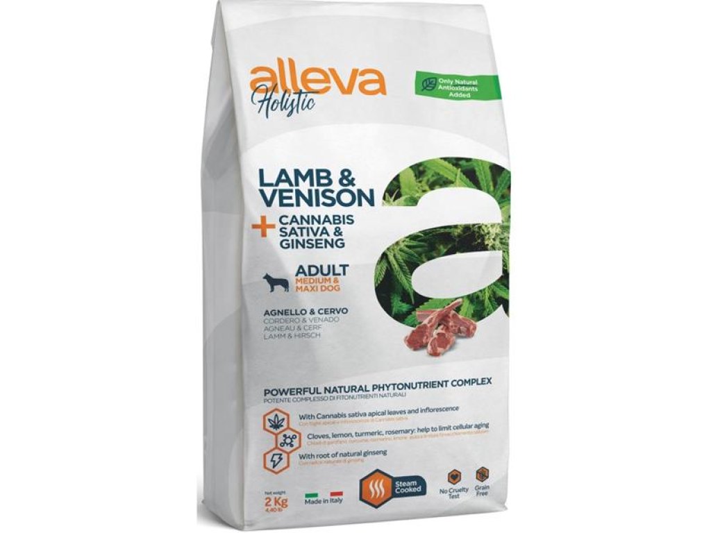 ALLEVA HOLISTIC Dog Dry Adult Lamb&Venison Medium/Maxi 2kg