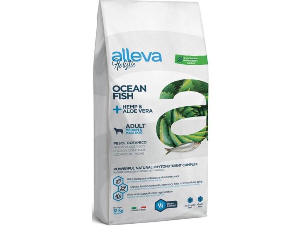 ALLEVA HOLISTIC Dog Dry Adult Ocean Fish Medium/Maxi 12kg
