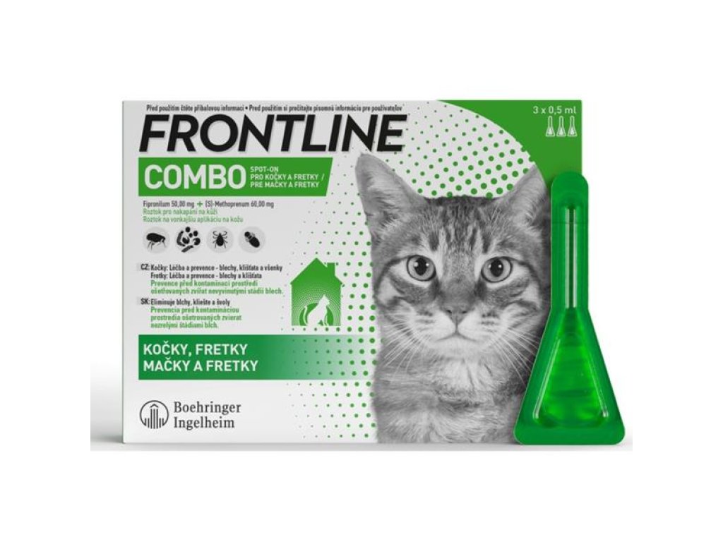 Frontline Combo spot-on cats a.u.v. sol 3 x 0,5 ml
