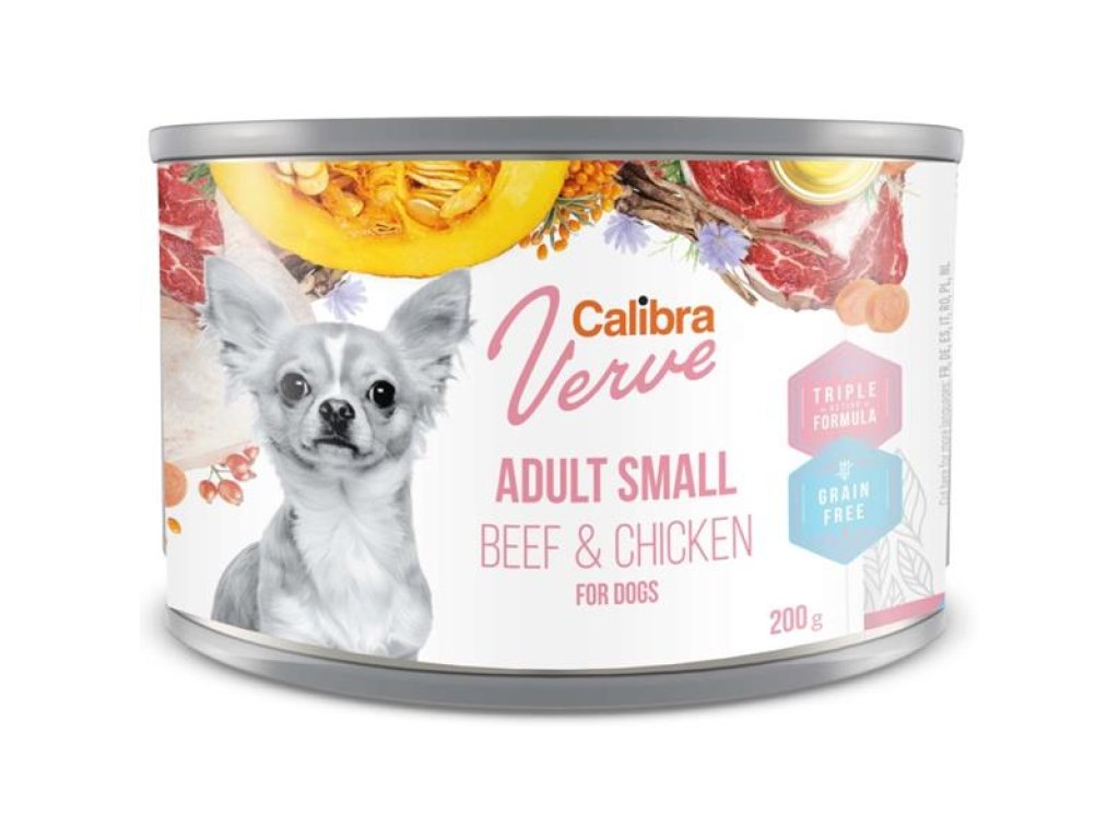 Calibra Dog Verve konz. GF Adult Small Beef & Chicken 200 g