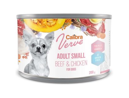 Calibra Dog Verve konz. GF Adult Small Beef & Chicken 200 g