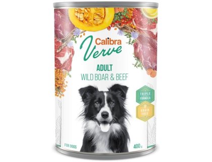Calibra Dog Verve konz. GF Adult Wild Boar & Beef 400 g