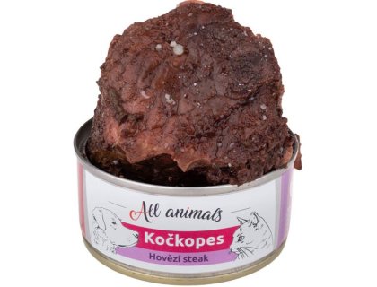ALL ANIMALS Kočkopes konz. hovězí steak 100g