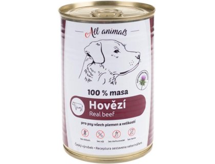ALL ANIMALS konz. pro psy hovězí mleté 400g