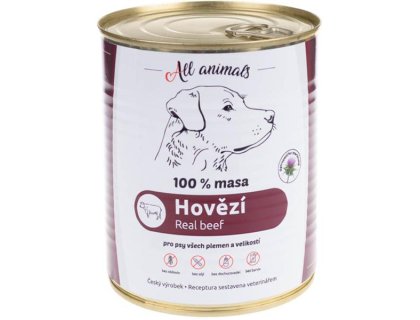 ALL ANIMALS konz. pro psy hovězí mleté 800g