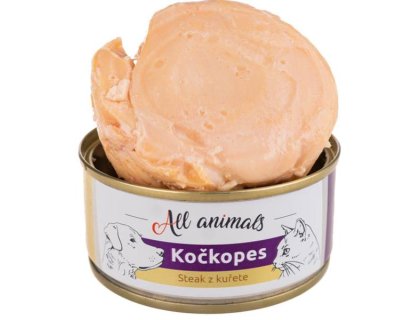 ALL ANIMALS Kočkopes konz. steak z kuřete 100g