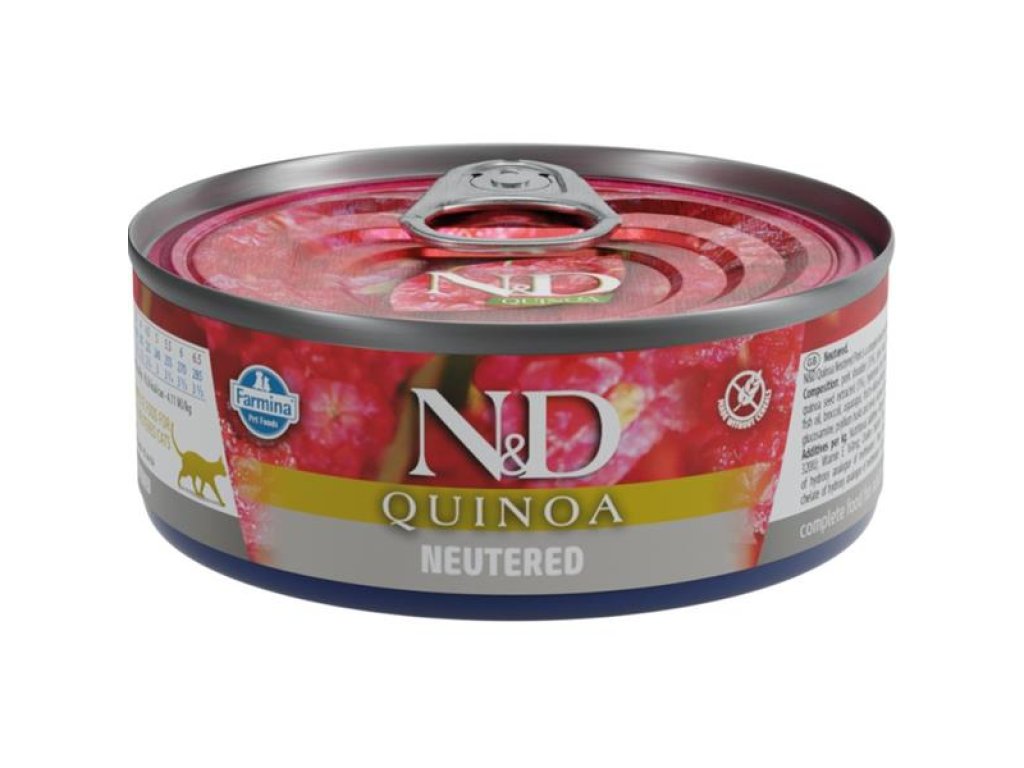 N&D QUINOA Cat konz. Pork Neutered 80 g