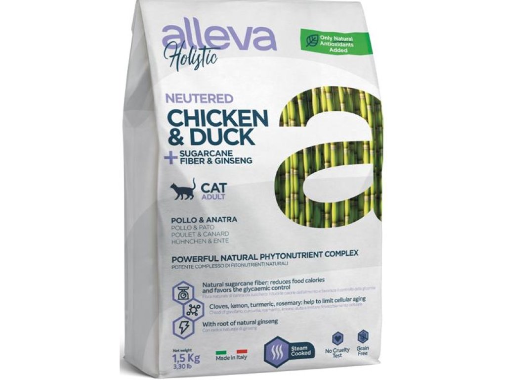 ALLEVA HOLISTIC Cat Dry Adult Neutered 1,5kg