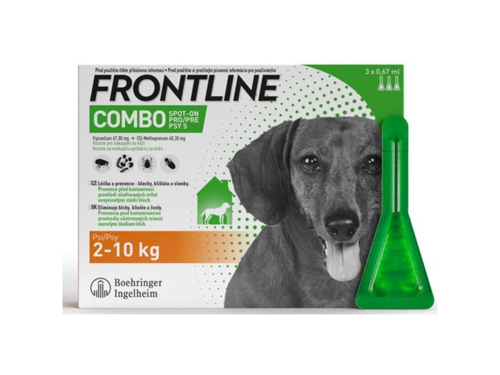 Frontline Combo spot-on dog S a.u.v. sol 3 x 0,67, 2-10kg