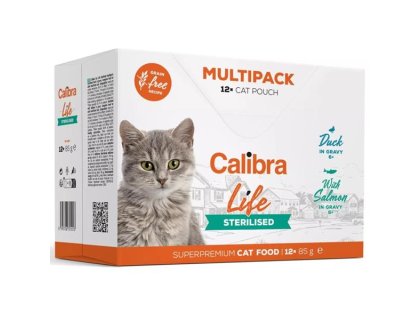 Calibra Cat Life kaps. Sterilised Multipack in gravy 12x85g