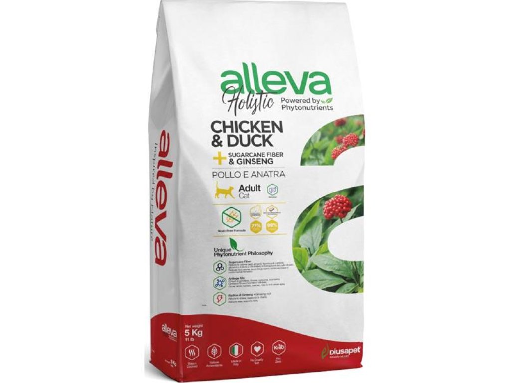 ALLEVA HOLISTIC Cat Dry Adult Chicken&Duck Neutered 5kg