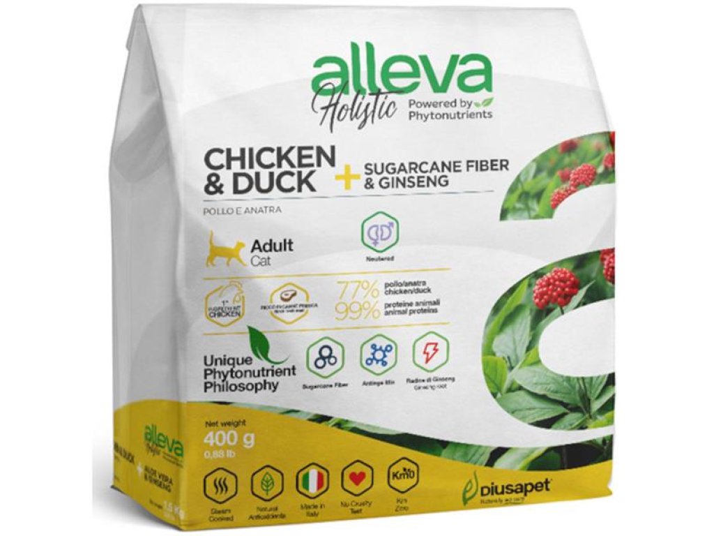 ALLEVA HOLISTIC Cat Dry Adult Hairball 400g