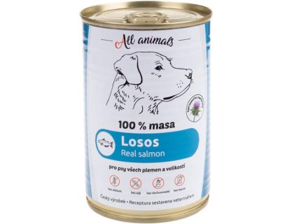 ALL ANIMALS konz. pro psy losos mletý 400g