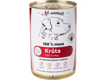 ALL ANIMALS konz. pro psy krůta mletá 400g