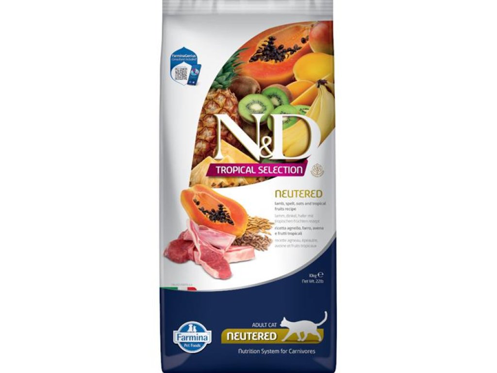 N&D TROPICAL SELECTION Cat LG Lamb Neutered 10 kg