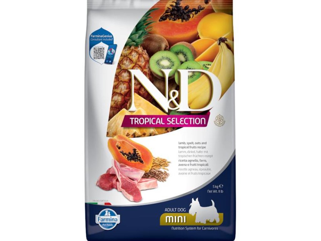 N&D TROPICAL SELECTION Dog LG Lamb Adult Mini 5 kg