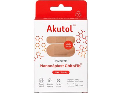 Akutol Nanonáplast ChitoFib, Univerzální balení - 15 ks